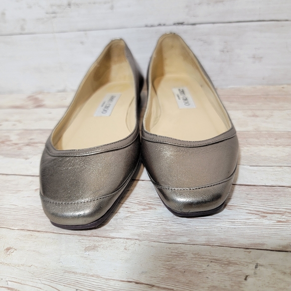Jimmy Choo Metallic Flats EU 37 - Picture 4 of 12